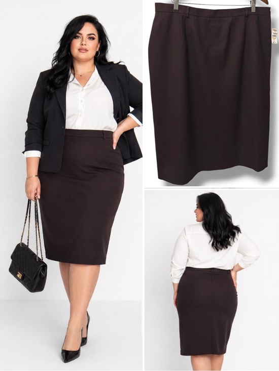 Talbots Dresses & Skirts - Talbots | NWT 100% Wool Dark Brown Pencil Skirt Classic Workwear (size 20)